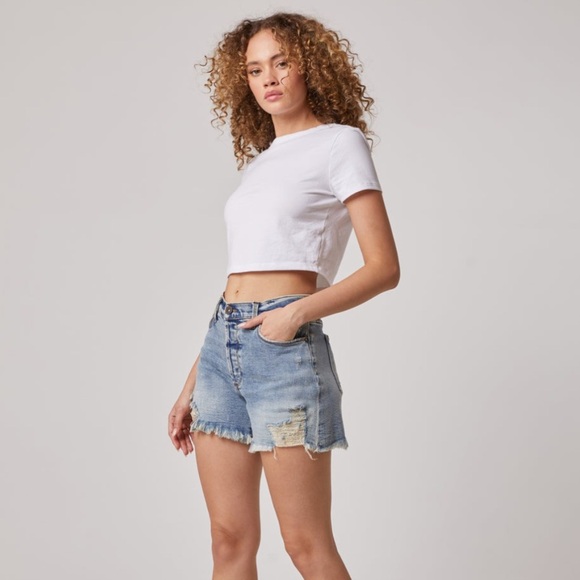 Delon High Rise Short in Medium Camden - Picture 2 of 3